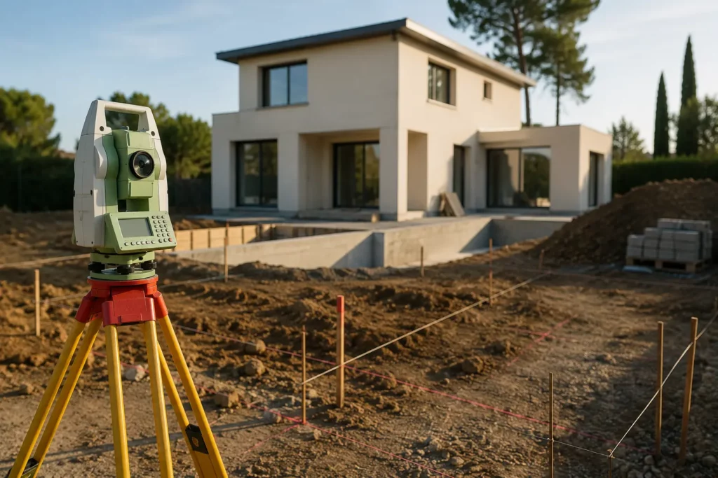 Construction et aménagement d'un terrain accompagnés par un géomètre-topographe
